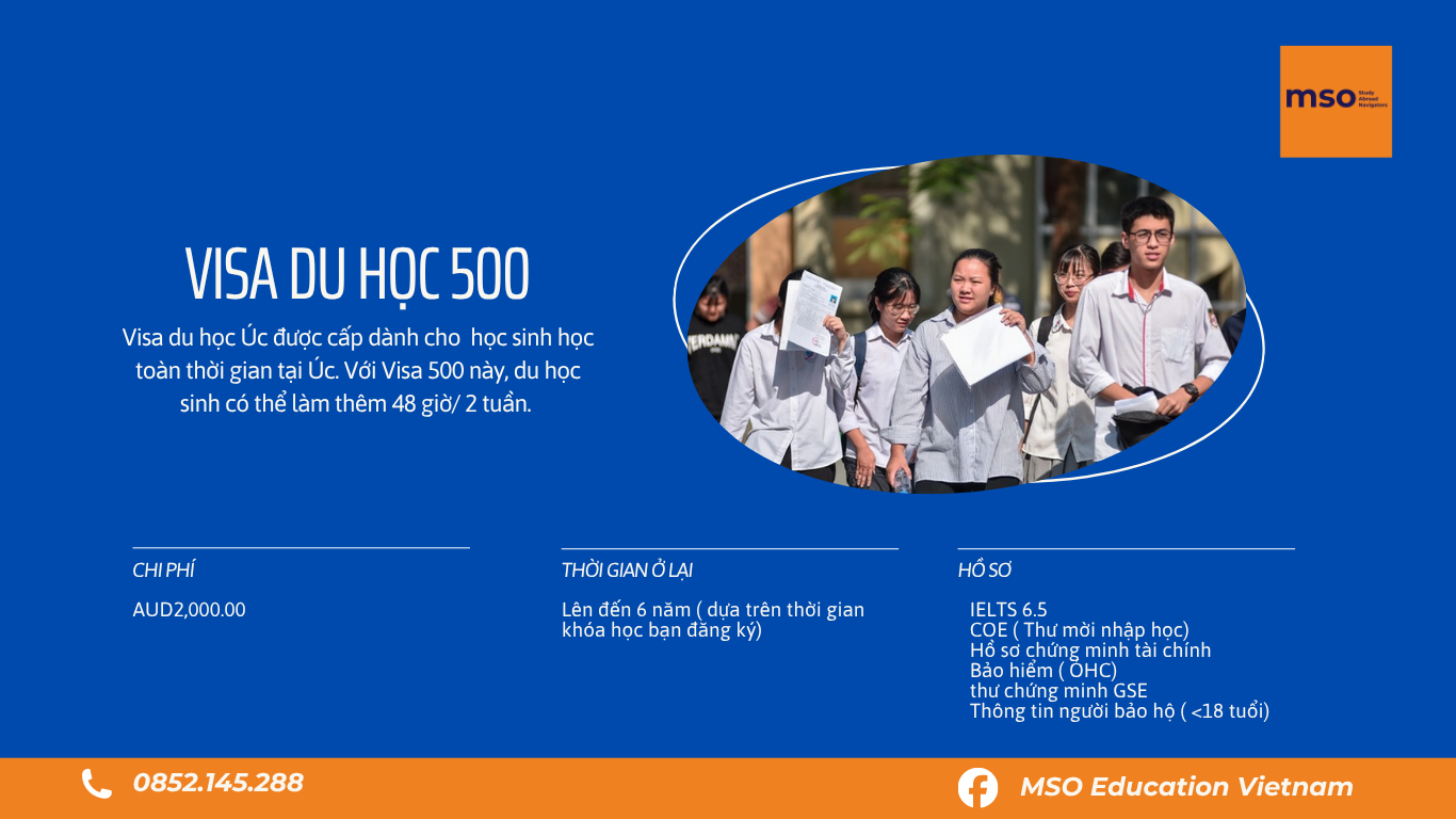 Sơ lược Visa du học Úc 500